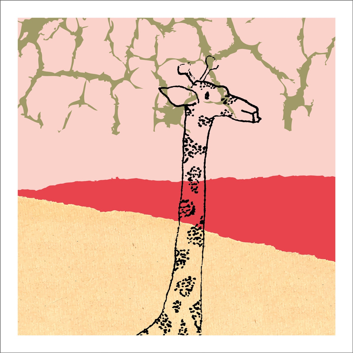Animal Fun Giraffe Greeting Card